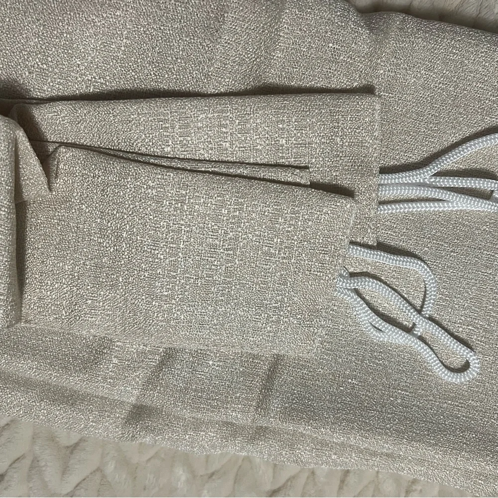 Melodieux Semi-Sheer Curtain Pair — 52x96 Beige NEW (Set of 2 Panels)